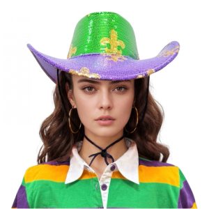 HAT318 MARDI GRAS WESTERN (1224)