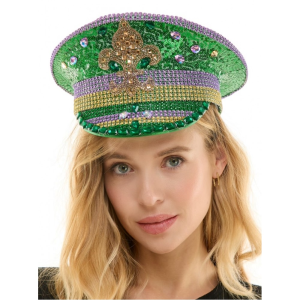 FS1345 MARDI GRAS MILITARY HAT (1224)