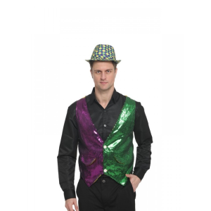 11001 MARDI GRAS SEQUIN VEST (1224)