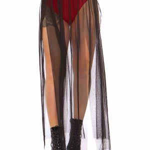 86773 SHEER SLIT SKIRT (525)