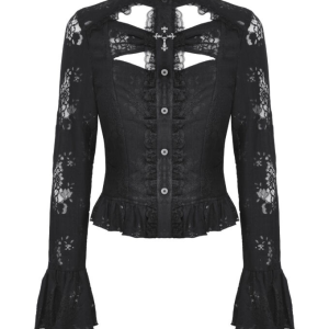 IW120 L/S LACE BLOUSE (1025)