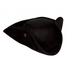 30047 BLK TRICORN HAT (1025)