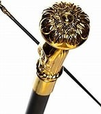 31223 DLX METAL GOLDEN FLOWER CANE (1025)