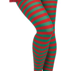 F67516 RED/GREEN STRIPED TIGHTS (1125)