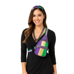 MD537 MARDI GRAS SLING PURSE (126)