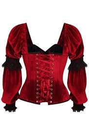 TD-180 VELVET L/S STEEL BONED CORSET (126)