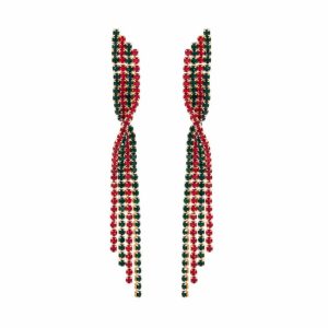 27991 RHINESTONE CHRISTMAS EARRING (1225)